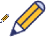  Pencil icon in normal size and scaled up 